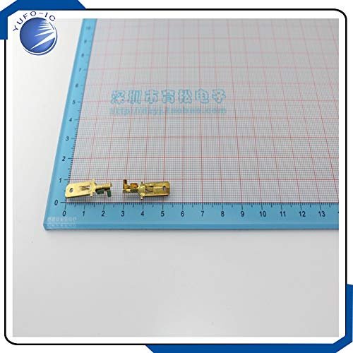 Davitu 10PCS/LOT 6.3 plug in gold cold pressed terminal terminal 10