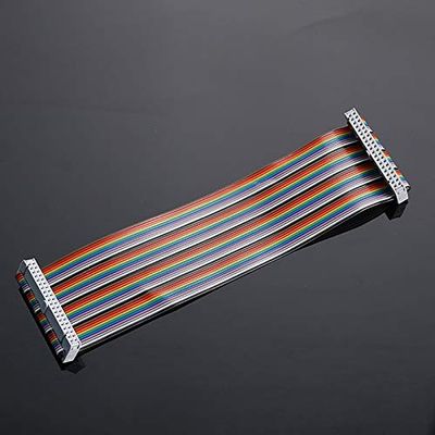 Davitu 40P Double Head Connecting Wire Coloured Row Line 30CM Terminal Winding Displacement Cable