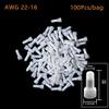 Davitu 100pcs/pack Closed End Crimp Caps Electrical Wire Cable Terminals Connectors Cap Nipple AWG 12-10/16-14/22-16 - (Color: AWG 22-16) view 1