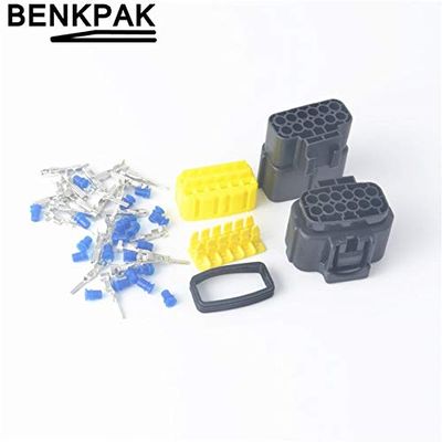 Onvas 1set 2P 3P 4P 6P 8p 10P 12P Male Female Electrical Waterproof Electrical Wire Connector Plug - (Color: 12p 1set)