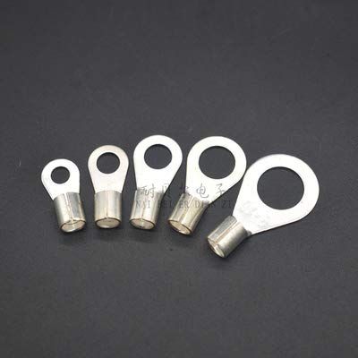 Davitu 100pcs / package Cold press O type bare terminal - (Color: 100pcs OT6-5)