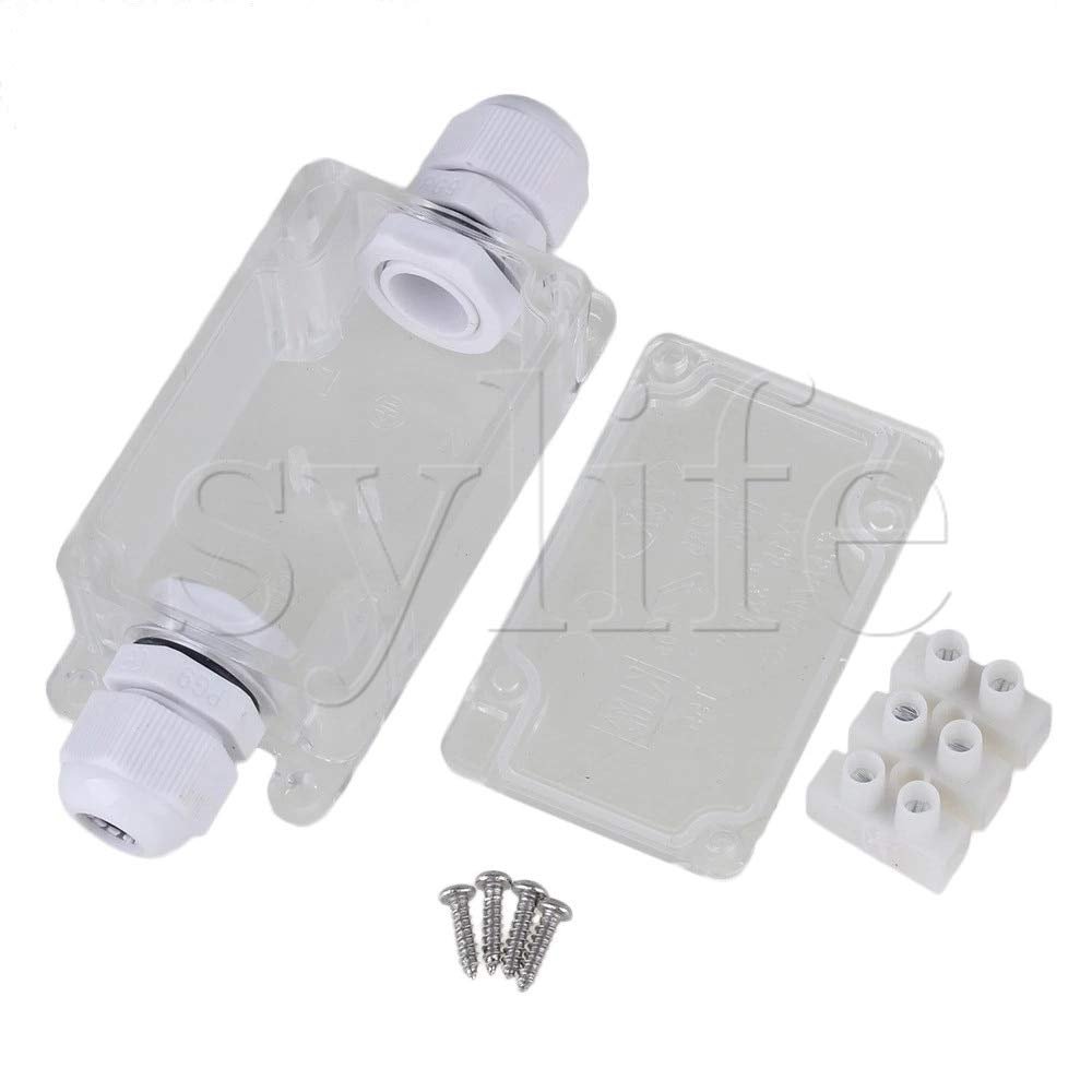 Davitu Waterproof IP65 T06-MM3S Terminal Outdoor 2 Cable Transparent Junction Box