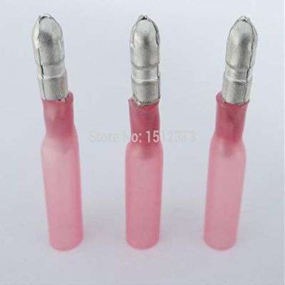 Davitu 15PCS MPD1-156 Heat shrinkable bullet male insulating Terminal red color 22-16AWG(0.5-1.5) Square cable