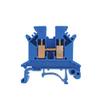 Davitu 5pcs UK-2.5B Rail Mounting Terminal Connector Blocks 0.2-2.5mm Red/Gray/Blue - (Color: 5PCS BLUE) view 1