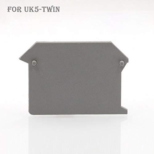 Davitu 20pcs End Plate Wire Cable Terminal fittings Terminal Baffle For UK5-TWIN