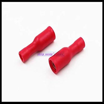Davitu 200pcs/Lot FRD1.25-156 Red 22-16 AWG 0.5-1.5mm2 Bullet Shaped Female Insulating Joint Wire Connector Electrical Crimp Terminal