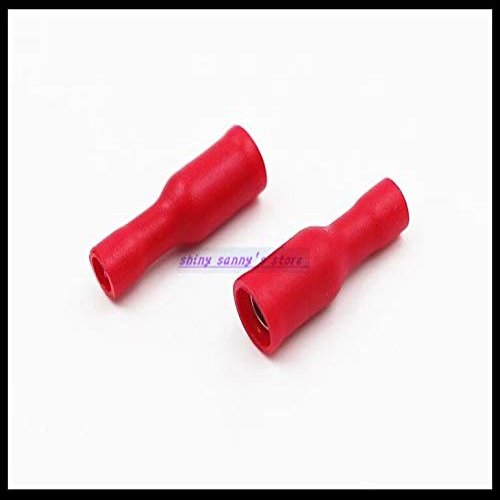 Davitu 200pcs/Lot FRD1.25-156 Red 22-16 AWG 0.5-1.5mm2 Bullet Shaped Female Insulating Joint Wire Connector Electrical Crimp Terminal