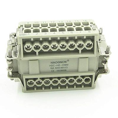 Davitu HDC-HE-016-M/F HAOGNCN Heavy Duty connector 16 pin 16A rectangular connector hot runner
