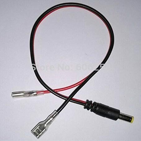Davitu 12V DC 5.5 2.1 Male Terminal to red and black 6.3 plug 10PCS