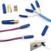 Davitu 70pcs Phone Wire But Splice Connector Crimp Terminals Assortment Kit RJ11 Plug UY UR UB B Connector view 4