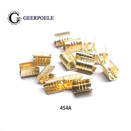 Davitu DJ454A U-shaped terminal tab cold inserts connectors/terminal connector cable/wire cable lug,1-2mm2 Wire crimping - (Color: 50PCS-454A)