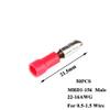 Davitu Hot 50Pcs X Male Female Bullet Connector Crimp Terminals Wiring For 22-16AWG 16-14AWG 0.5-1.5/1.5-2.5 Wire - (Color: Red) view 4