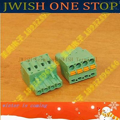 Davitu Pluggable PCB Terminal block screwless 2.5mm 2EDGKD-2.5 2EDGKD-2.5mm 2EDGKD2.5 2.5mm 2p 3p 4p 5p 6p 7p 8p 2edg-2.5mm - (Color: 4pin)