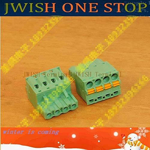 Davitu Pluggable PCB Terminal block screwless 2.5mm 2EDGKD-2.5 2EDGKD-2.5mm 2EDGKD2.5 2.5mm 2p 3p 4p 5p 6p 7p 8p 2edg-2.5mm - (Color: 4pin)