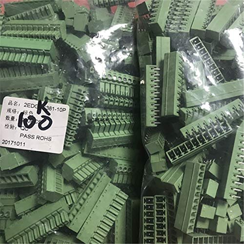 Davitu 3.81MM spacing 10P Terminals Curved PIN Male and Female CE 100pcs
