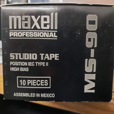 Maxell Professional Recording Tape, Black, 1 Count, 0.001 Inches Thick, Not Water Resistant, Compatible with Plastic, Metal, Rubber