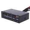 5.25" All-in-One Media Dashboard Multi-Function Front Panel Card Reader USB 2.0 and USB 3.0 ESATA Black Color view 3