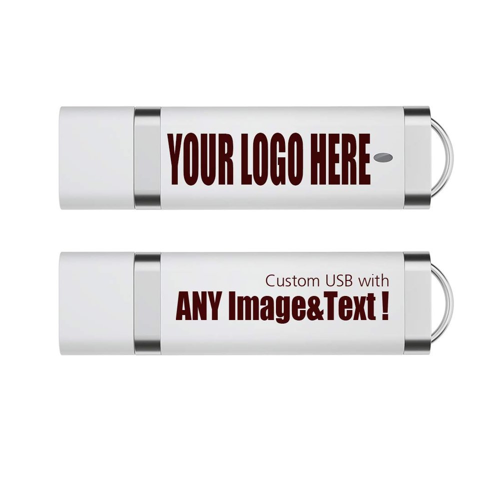 100PCS 1GB Custom USB Flash Drive Personalized Thumb Drive Logo Printed USB,100 Pack