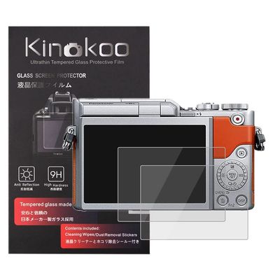 kinokoo Tempered Glass Film for Panasonic GF10 GF90 Crystal Clear Film Panasonic GF10/GF90 Screen Protector Bubble-free/Anti-scratch(2 pack)