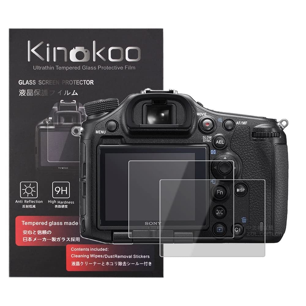 kinokoo Tempered Glass Film for SONY A99M2 Crystal Clear Film Sony 99 II ILCA-99M2 Screen Protector Bubble-free/Anti-scratch(2 pack)