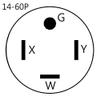 Parkworld 60752 Welder Adapter Cord Welding NEMA 14-60P to 14-30R Dryer 4 Prong Female, 30AMP, 1.5FT view 3