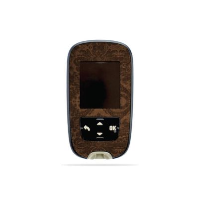 MightySkins Skin Compatible with Accu-Chek Guide - Brown Linen | Protective, Durable, and Unique Vinyl Decal wrap Cover | Easy to Apply, Remove, and Change Styles | Made in The USA