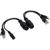 12V PoE Adapter, Power Over Ethernet Passive POE Adapter Cable Splitter Injector for Surveillance Camera(Black) view 1