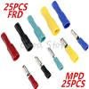 Davitu 50pcs(25Sets) FRD MPD 5Colors Male Female Bullet Connector Insulating Joint Crimp Terminals Wiring Cable Eletric Plug Adapter - (Color: Black) view 2