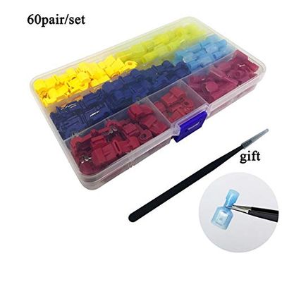 Davitu Scottish lock wire connector terminal block heat shrinkable waterproof intermediate terminal bullet connector terminal box - (Color: 60pair Terminals)