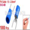 Davitu 1000 Pcs SV2-4M AWG 16-14 Blue Pre Insulated Fork Terminals Connector - (Color: Black) view 2