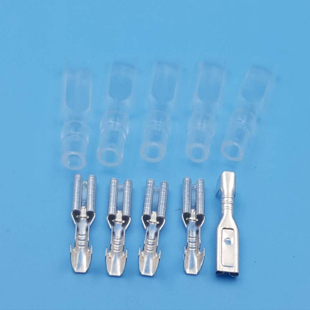 Davitu 100 sets Female 2.8mm/0.11" Crimp Terminal Female Spade Connector + Case Total