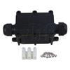 Davitu Black 2 Way Cable Wire Connectors Junction Box IP68 Waterproof Sunproof view 1