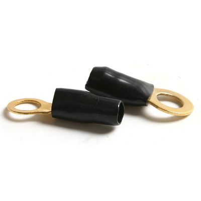 Davitu 1pair Rubber PVC 3.5cm Red/Black RV6-8 Car Audio Terminal wire Ring Connector for Combining the Ground Wire of Car Audio - (Color: Red)