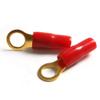 Davitu 1pair Rubber PVC 3.5cm Red/Black RV6-8 Car Audio Terminal wire Ring Connector for Combining the Ground Wire of Car Audio - (Color: Red) view 2