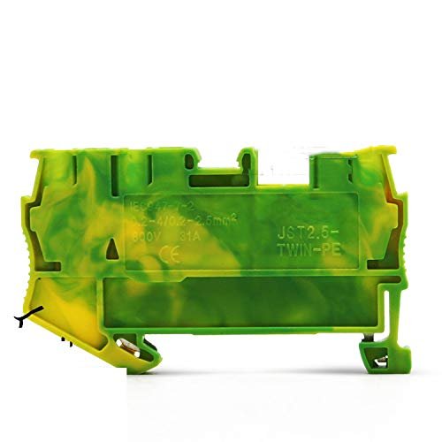 Davitu 100 pcs/bag ST2.5-TWIN-PE Terminal rail Wiring board connector terminals Wire Cable Terminals ST-2.5-TWIN-PE - (Color: 50 PCS)