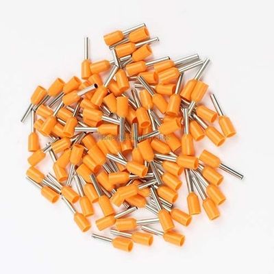 Onvas E4009 Tube insulating terminals 4MM2 100PCS/Pack Cable Wire Connector Insulated Insulating Crimp Terminal Connector E- - (Color: Orange, Pins: 20Pcs)