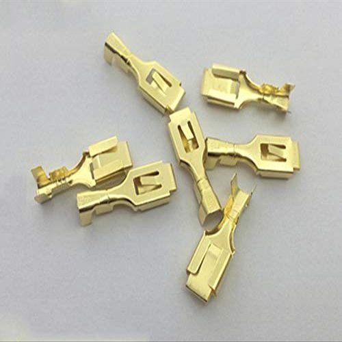 Davitu 20Pcs 6.3 Square Plug Connector Car Harness Link 2 Hole Molded Connector 6.3 Plug Spring Connector - (Color: H)