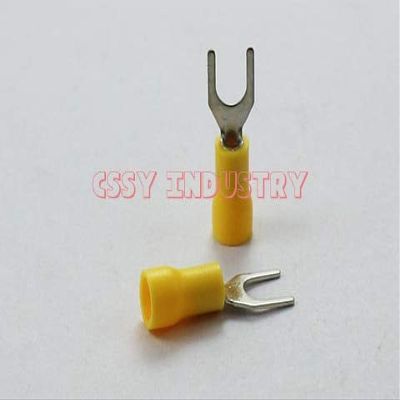 Davitu 100PCS/lot pre-insulating terminal SV1.25-6 22-18AWG(0.5-1.5 square meter) - (Color: yellow 100pcs)