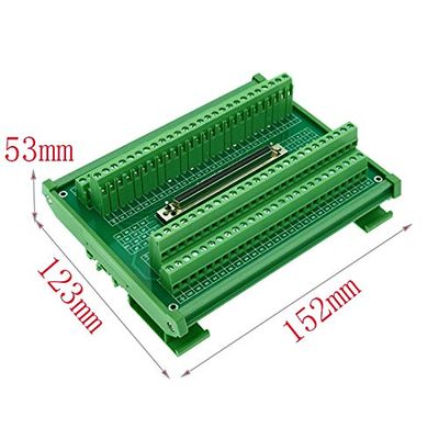 Davitu SCSI100-pin 0.05" Mini D Ribbon/MDR Female Breakout Board, SCSI100, Terminal Module.