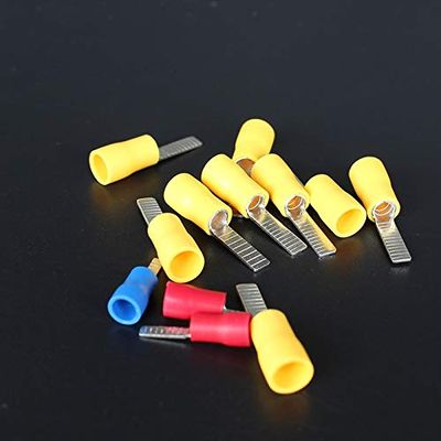 Davitu 1000Pcs/Pack DBV2-14 wire crimp connector insulation terminal cold press cable cord terminal - (Color: Red)