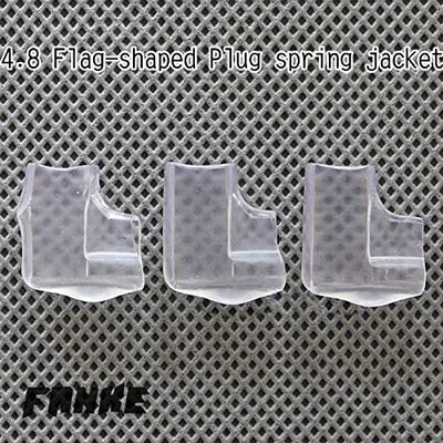 Davitu 100pcs/lot Flat-Shaped 4.8 Plug Spring Jacket/Sheath for Car Speaker Terminals