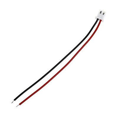 Davitu 10pcs black red JST XH2.54-2P connector cable, cable length 100mm - (Color: as shown)
