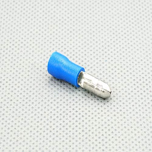 Davitu 100pcs MPD 2-195 Male Bullet Connectors Electrical Terminals with PVC Insulation - (Color: Blue)
