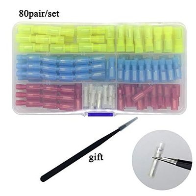 Davitu Scottish lock wire connector terminal block heat shrinkable waterproof intermediate terminal bullet connector terminal box - (Color: 80pair Terminals)