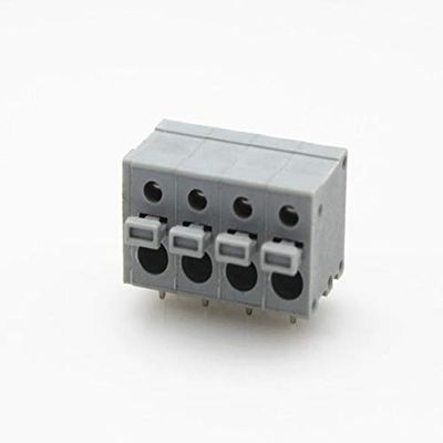 Davitu 50PCS 5.0MM Screwless terminal block FS1.5-XX-500-03 PCB spring connector DG211 KF211 KF246 90degree - (Color: Grey, Pins: 3P)