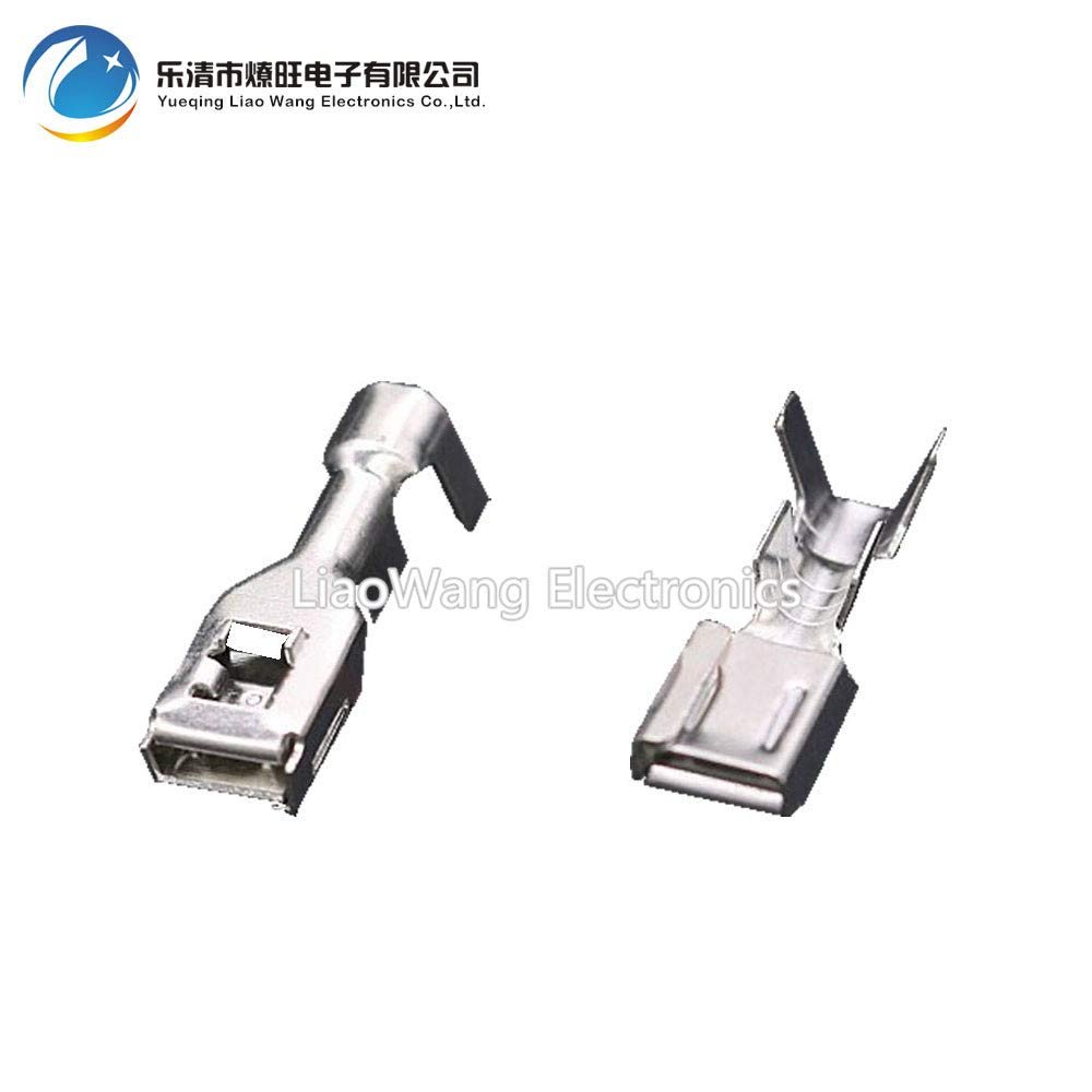 Davitu 100 PCS 6.3 Series Terminal Block Connector Terminal Car Connector Terminal Tin DJ623F-6.3B