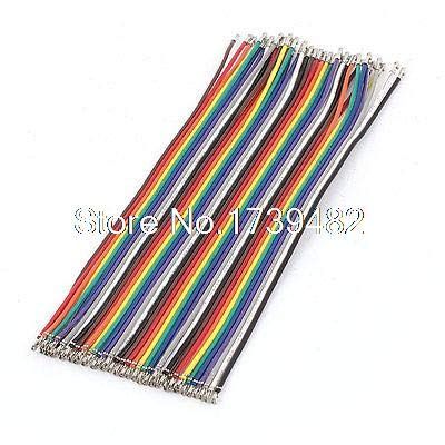 Davitu 2mm Pitch Jumper Cable Wire 40Pin Female Crimp Terminal Connector Colorful 15cm