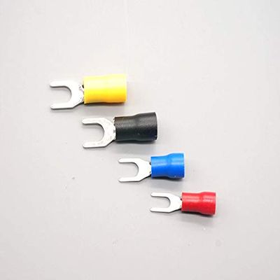 Davitu 500PCS SV3.5-6 Red Pre Insulated Fork Type Terminals Connector for 14-12AWG wire - (Color: Green)