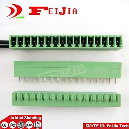 Davitu (100pcs/lot) 15EDGK-3.81-16P + 15EDGVC-3.81-16P Straight Pin Screw Terminal Block Connector Pluggable type