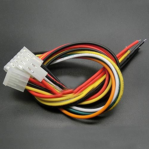 Davitu CH3.96 Single Head Wire Coloured Line Connection 2P 3P 4P 5P 6P 8P Terminal Cable 30cm The Other End Tin Plating 100pcs - (Pins: 8P)